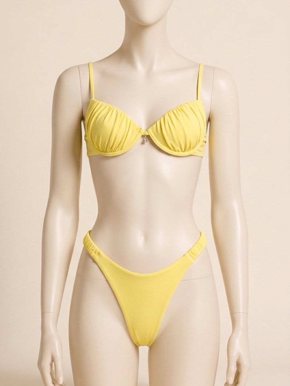 YHbikini Yellow Turtle Print Push-Up Bikini Set Size S New Sealed